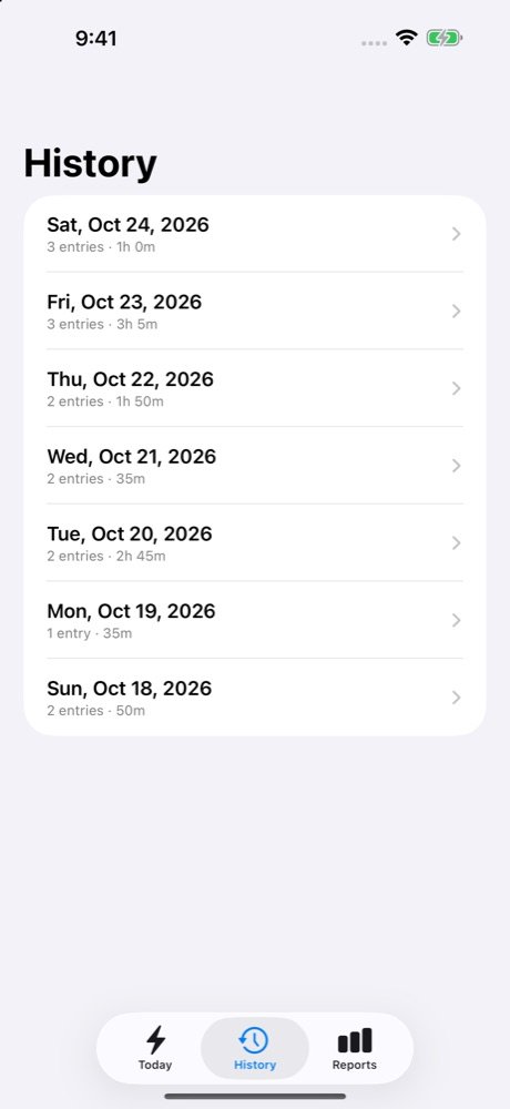 History of past days